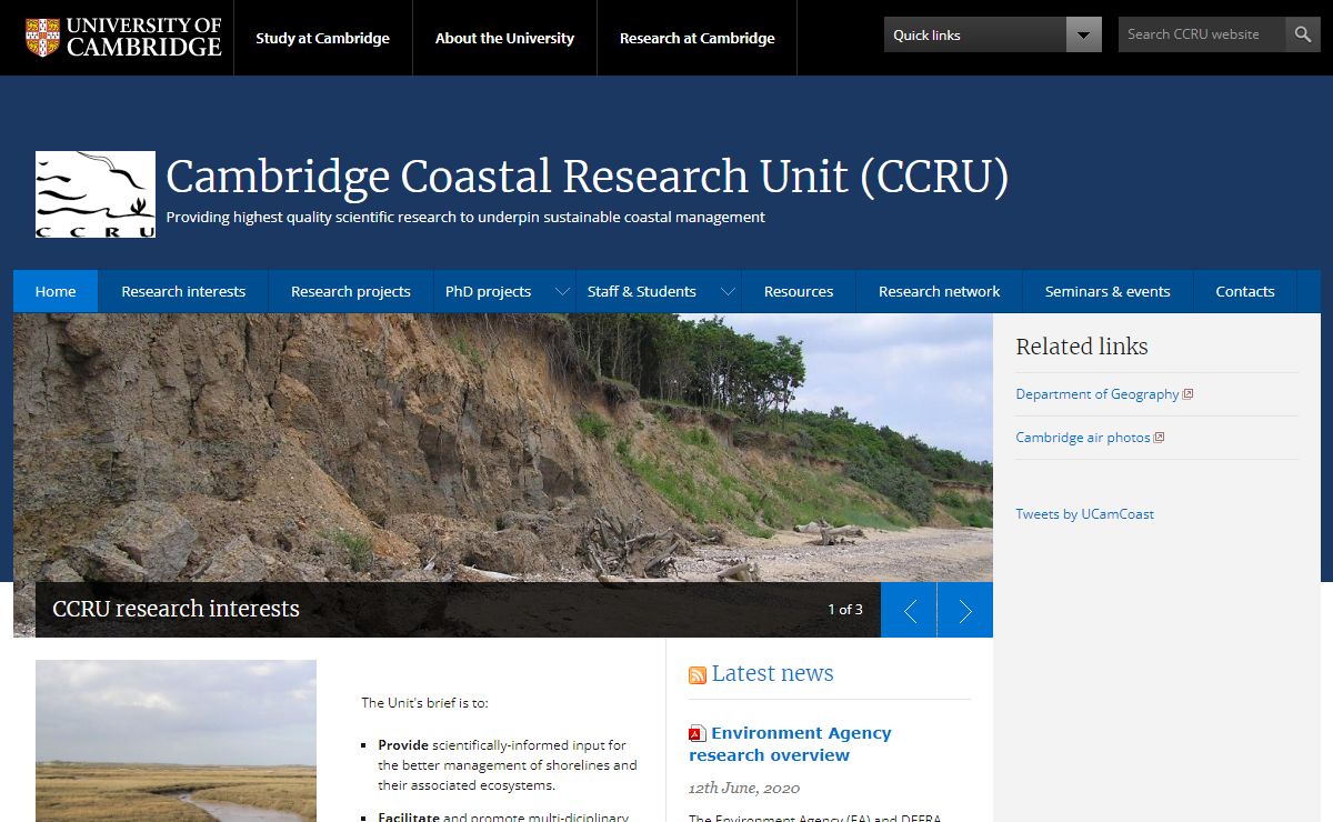Cambridge Coastal Research Unit (CCRU), Cambridge