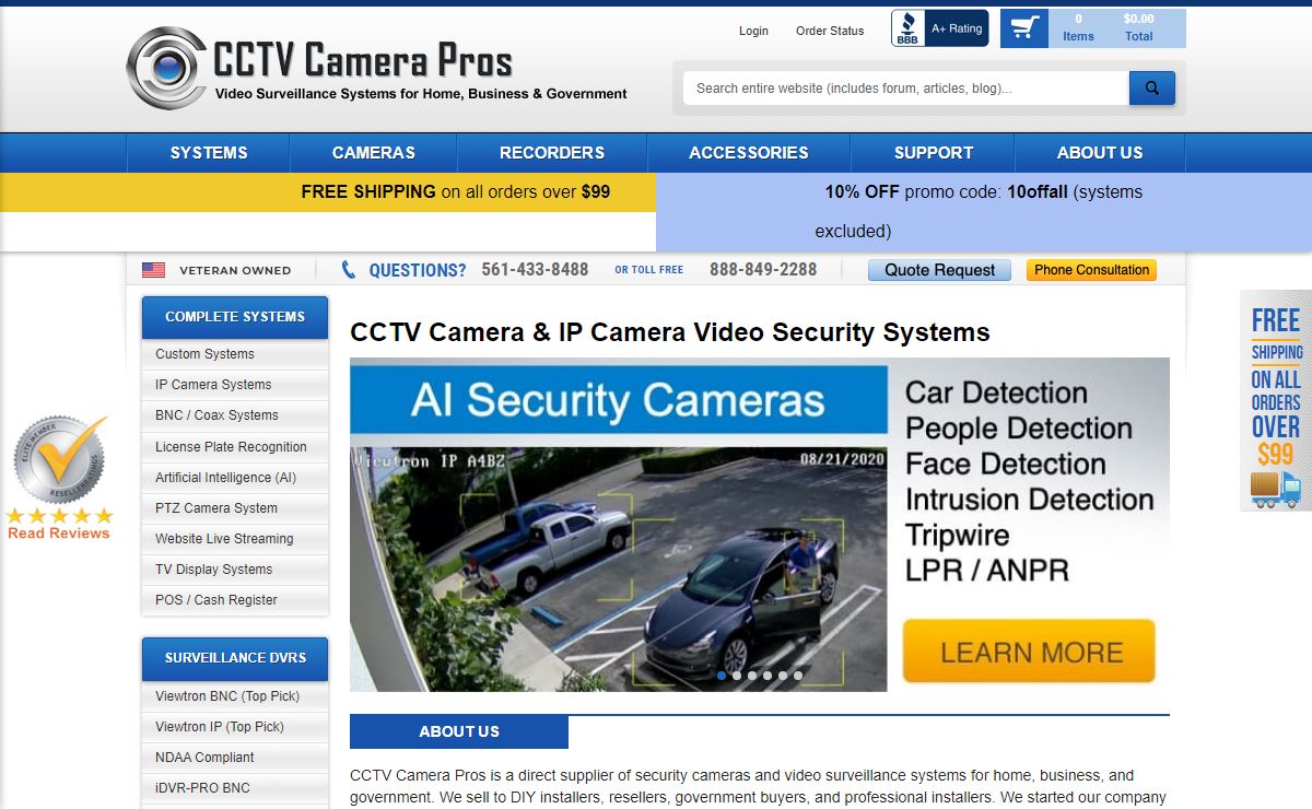 CCTV Camera Pros: Security Camera Systems, IP Cameras, DVRs, NVRs, LPR