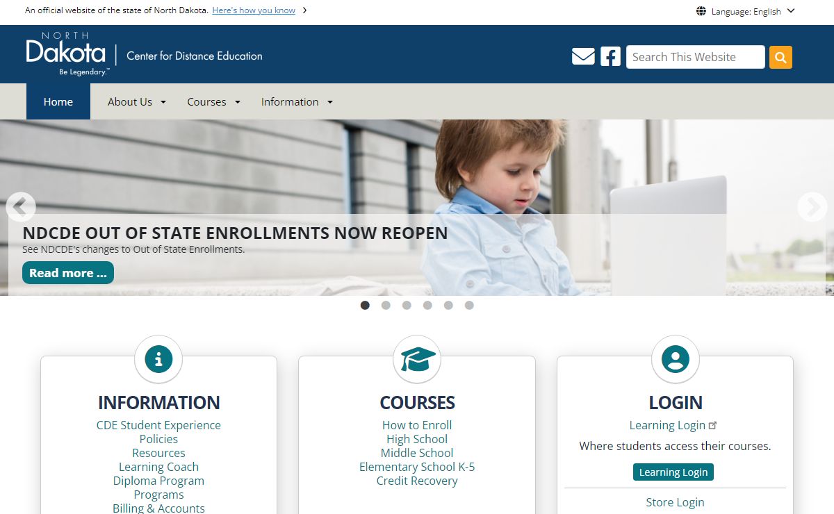 Home | Center for Distance Education, of North Dakota