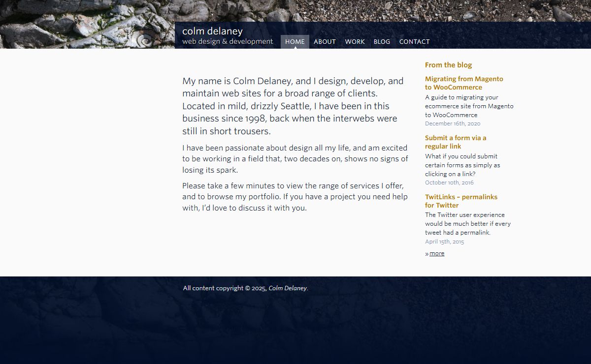 Colm Delaney, web design & development