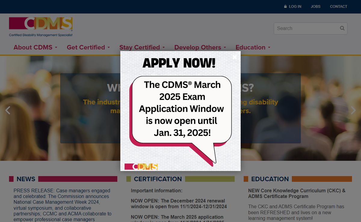 Certified Disability Management Specialist (CDMS)