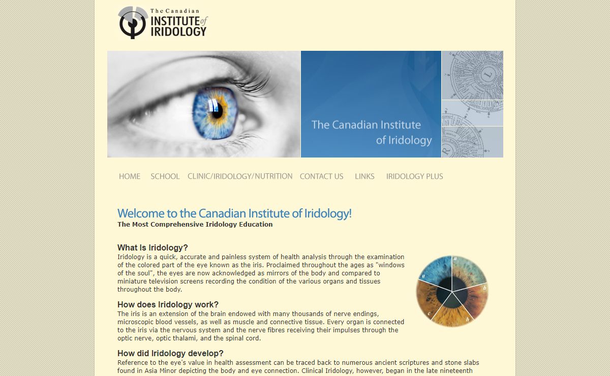 The science and practice of Iridology