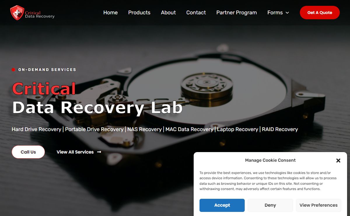 CDR Data Recovery – Critical Data Recovery Services