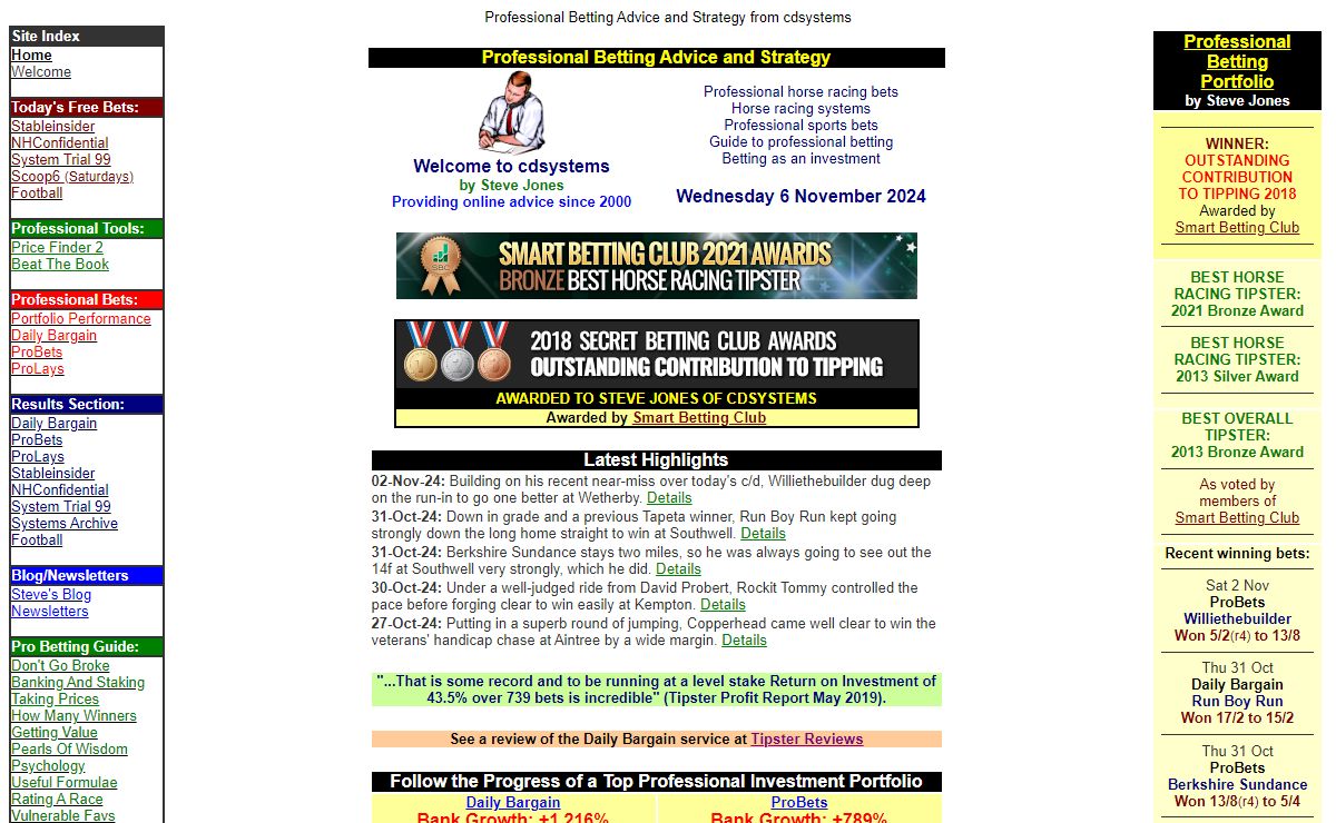 Professional Betting Advice and Strategy from cdsystems