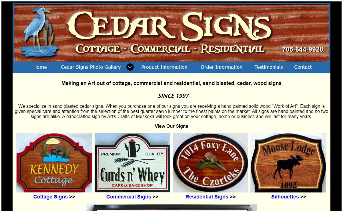 Cedar Signs by Art's Crafts - Muskoka