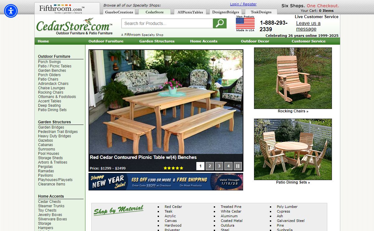 Cedar Outdoor Furniture | Cedar Patio Furniture Sets | Cedar Garden Furniture | CedarStore.com
