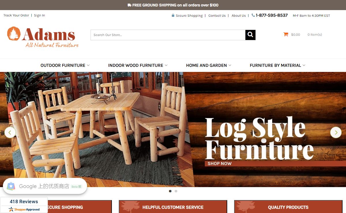 Cabin Collection Rectangle Picket Dining Table - Rustic Log Style