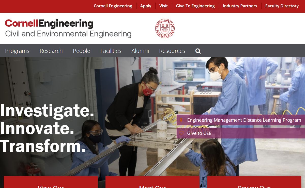 Cornell Civil and Environmental Engineering | Civil and Environmental Engineering