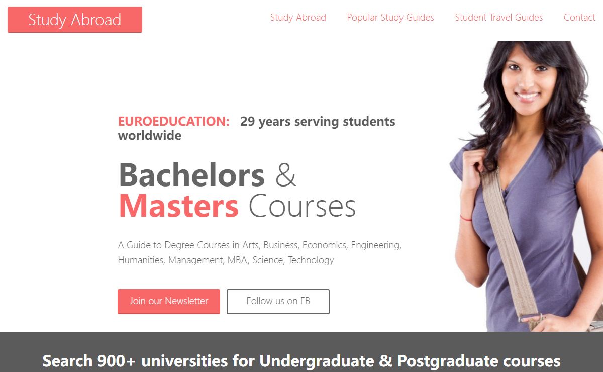 STUDY ABROAD: Masters and Bachelors courses - MBA, MSc, MEng, MA, MPhil, LLM, BA, BEng, BSc