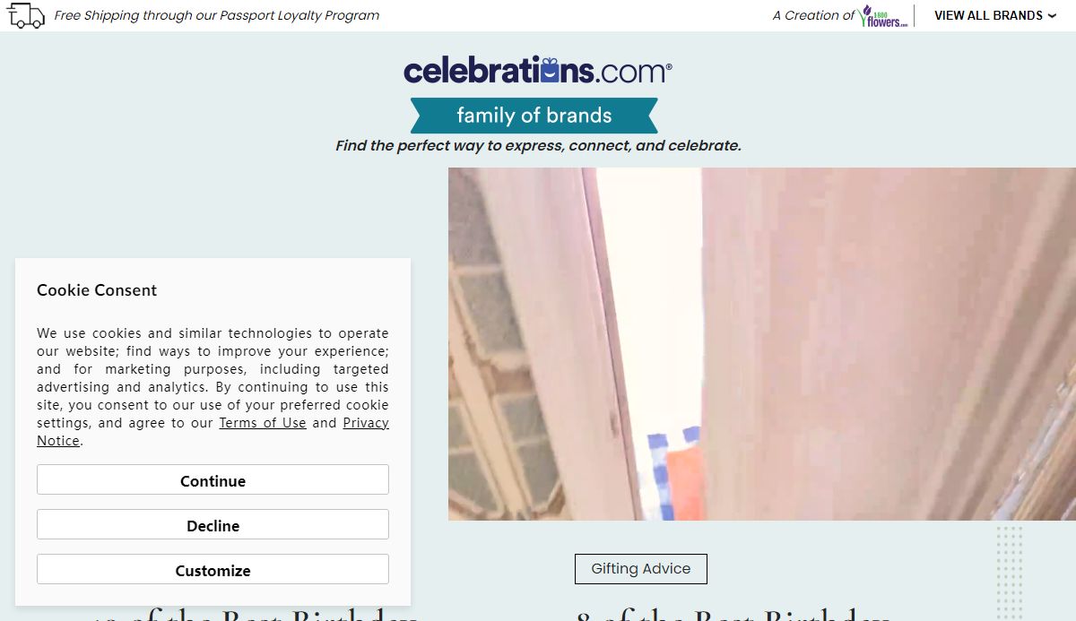 Celebrations.com - Learn About 1800Flowers Inc.'s Family of Brands