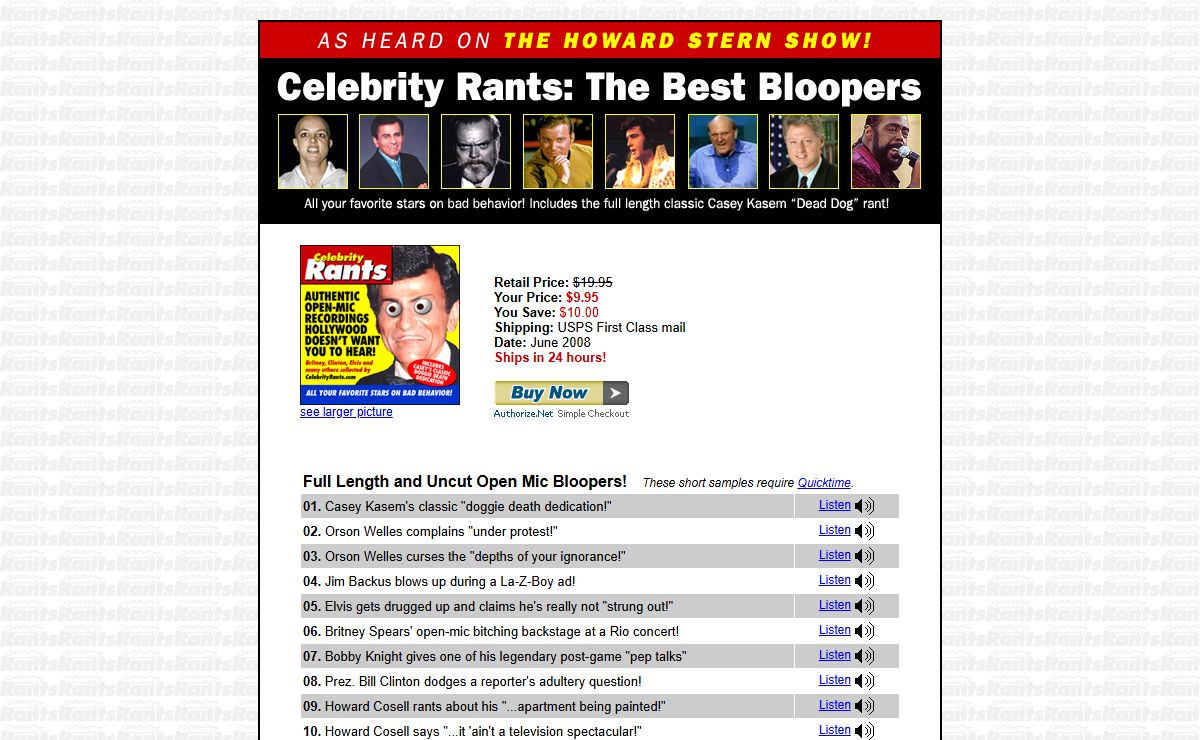 The Celebrity Rants Album