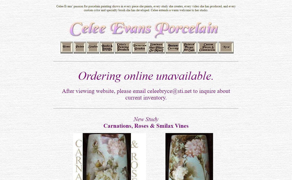 Celee Evans Porcelain Home Page