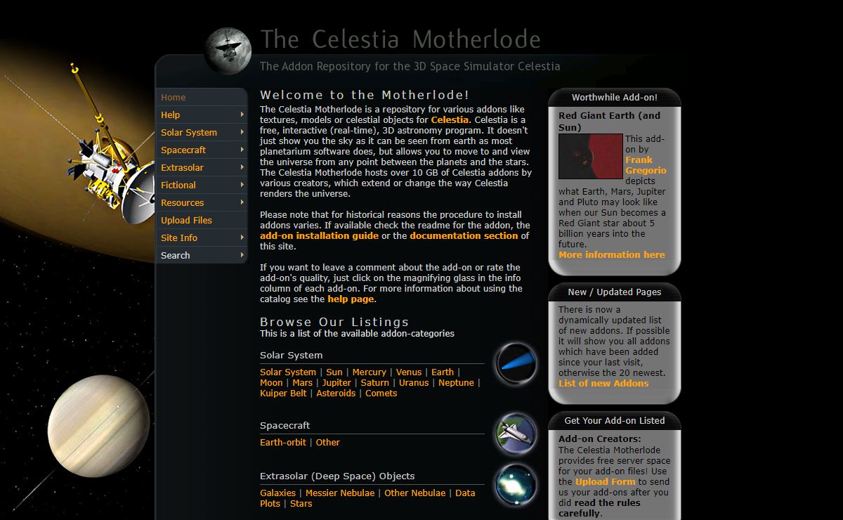 The Celestia Motherlode: Home