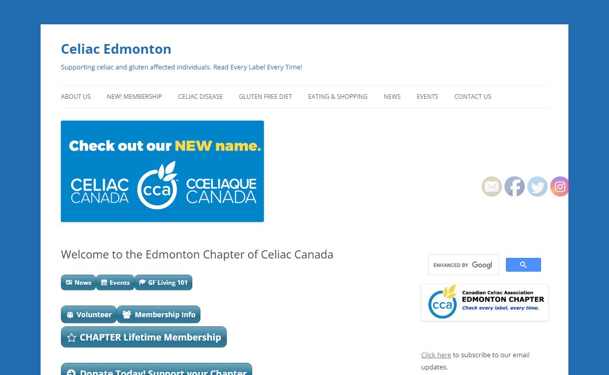 Celiac Edmonton | Supporting celiac and gluten affected individuals. Read Every Label Every Time!