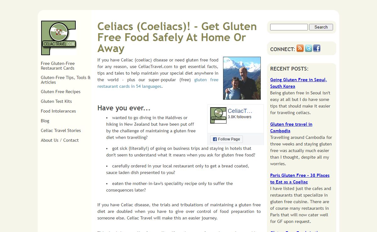 Get gluten free food on holiday, vacation, in restaurants Celiac Travel.com