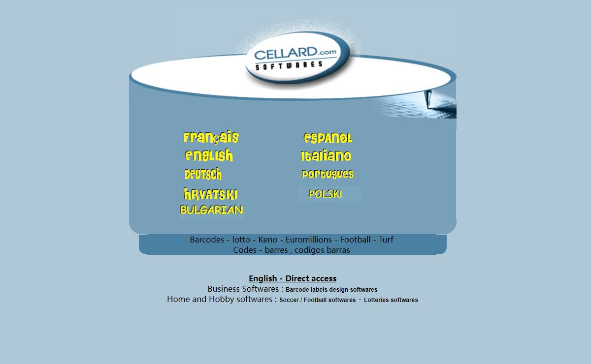 Cellard - Hobby software (lotteries , soccer ) and business ( labelling and barcoding )