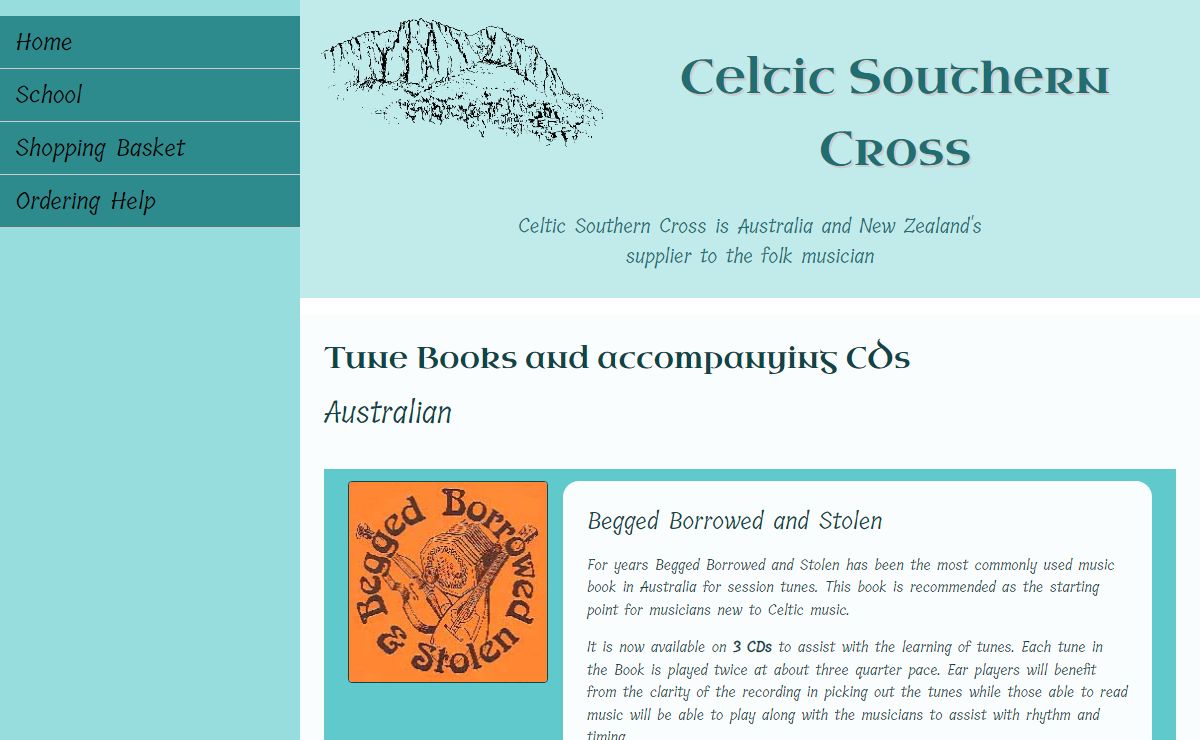 Celtic Southern Cross - Tune Books and accompanying CDs