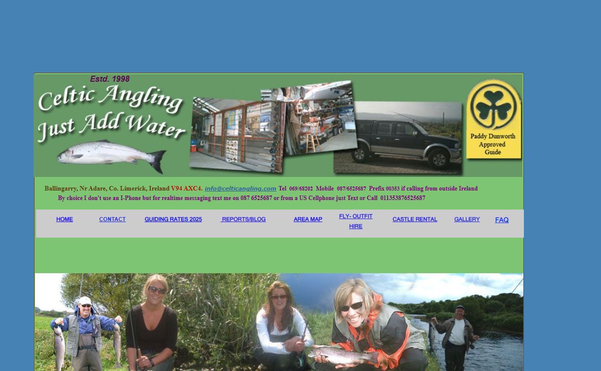 Celtic Angling for all Guided fishing in Ireland, Adare. Limerick, all-inclusive,fly fishing, ireland, fishing, heritage tours, all-inclusive.