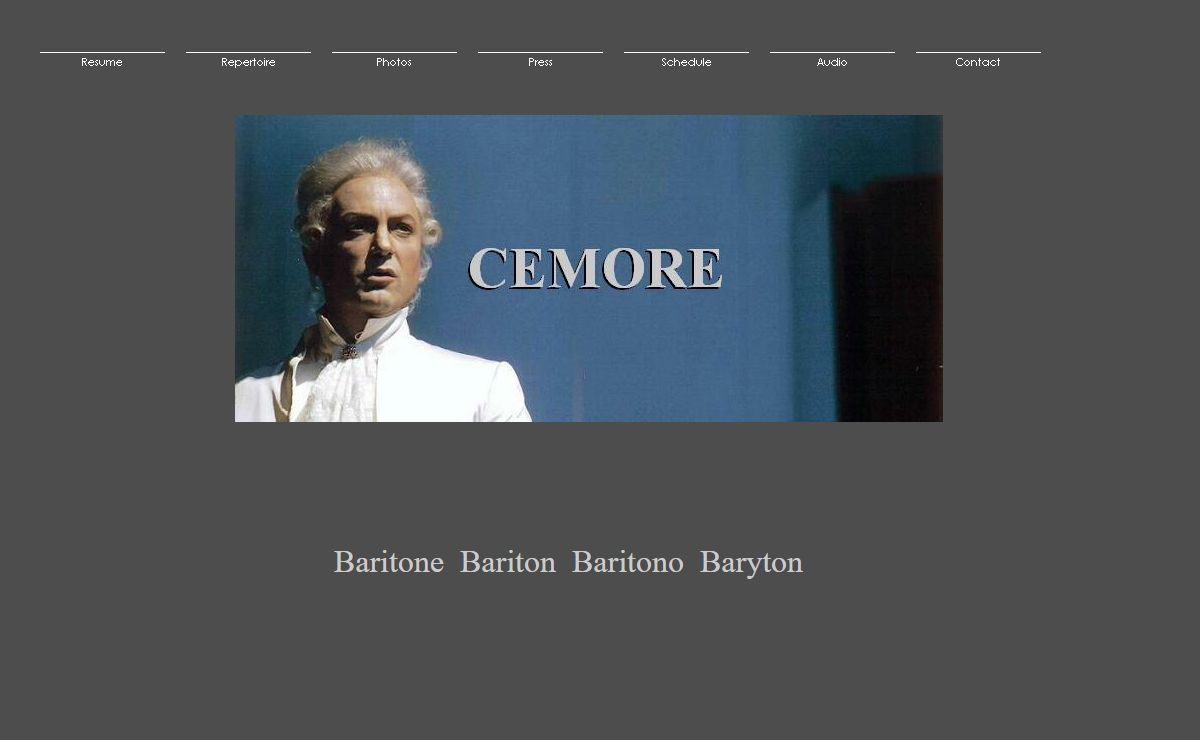 ALAN CEMORE Baritone Bariton Baritono Baryton