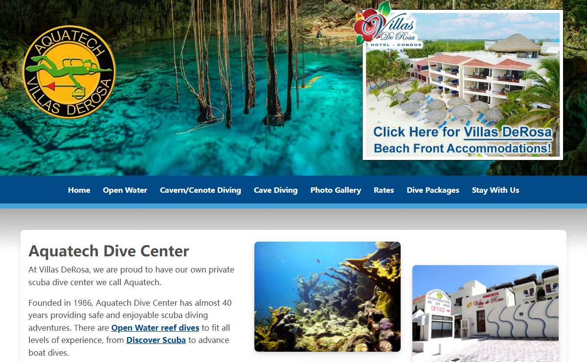 Aquatech Dive Center in Akumal Mexico