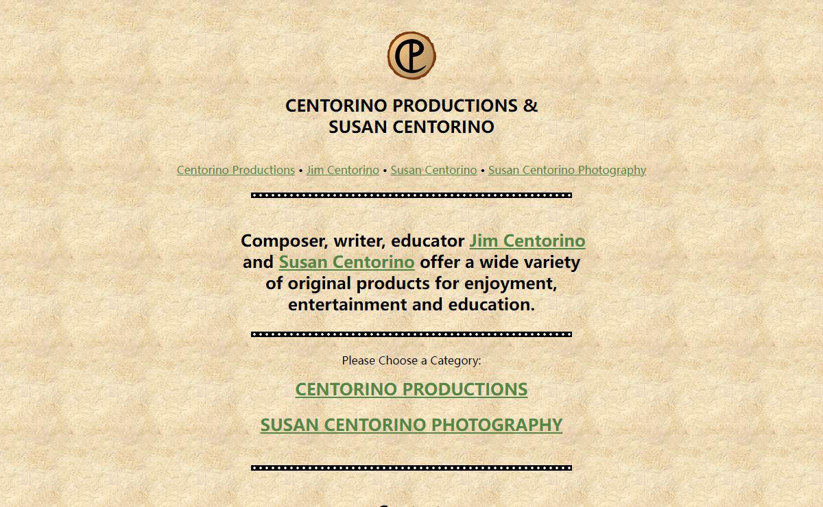 CENTORINO PRODUCTIONS and SUSAN CENTORINO
