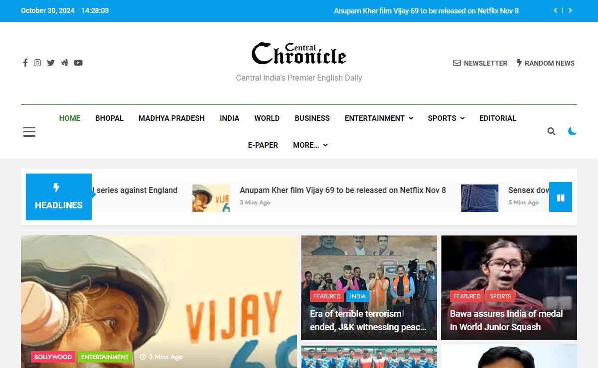 Central Chronicle | Central India's Premier English Daily