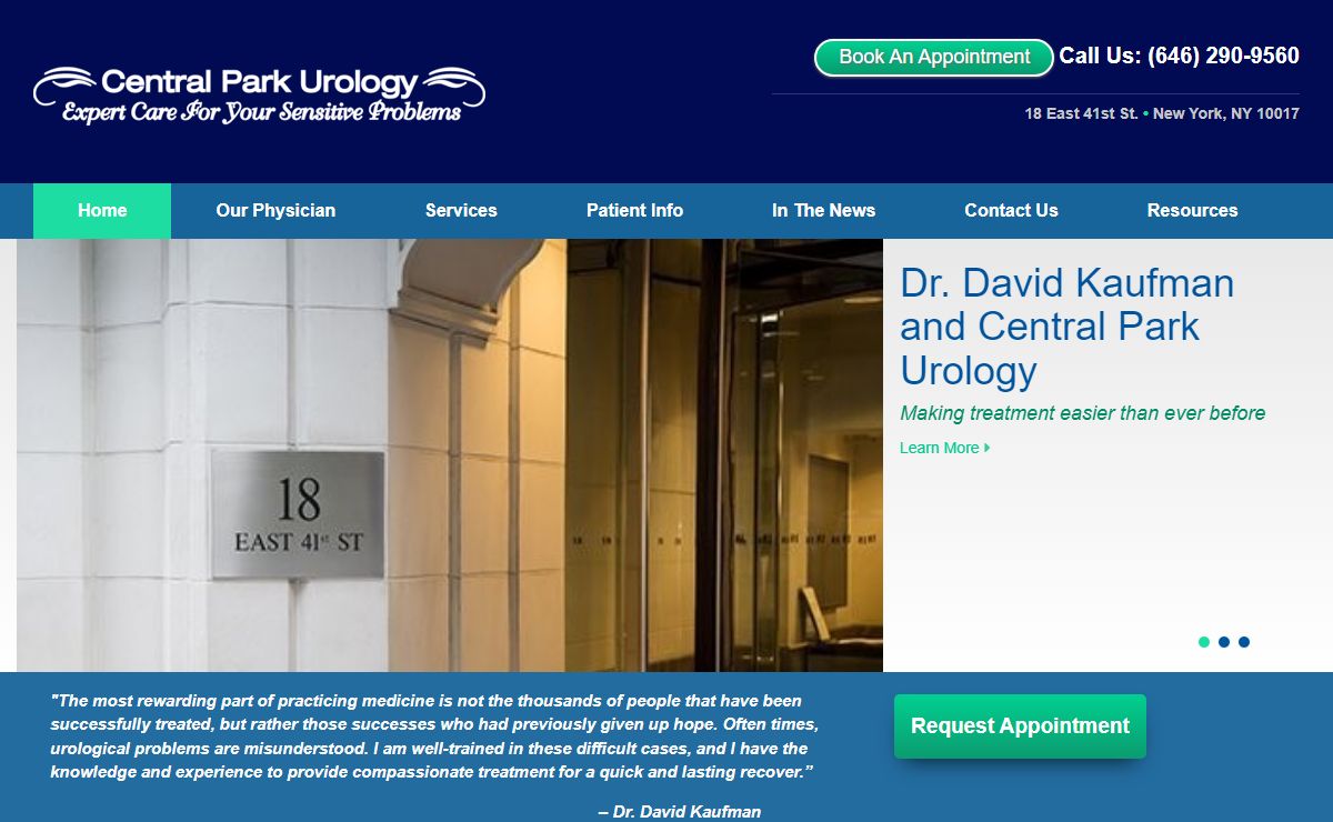 Urologist in New York, NY | Dr. David Kaufman | Central Park Urology