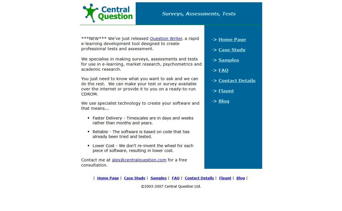 Custom Surveys - Home Page