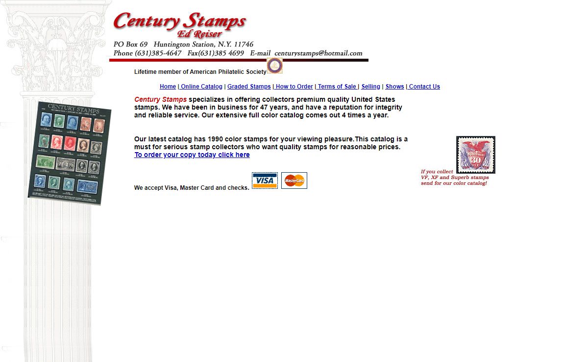 Century Stamps Home Page