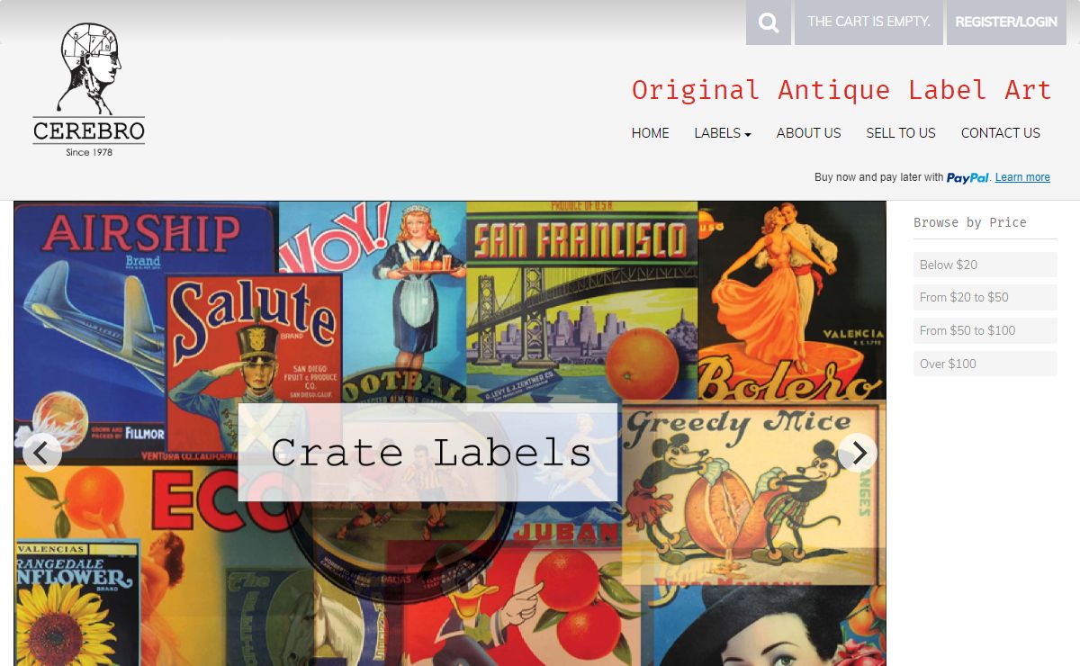 Cerebro | Original Antique Label Art - Cerebro