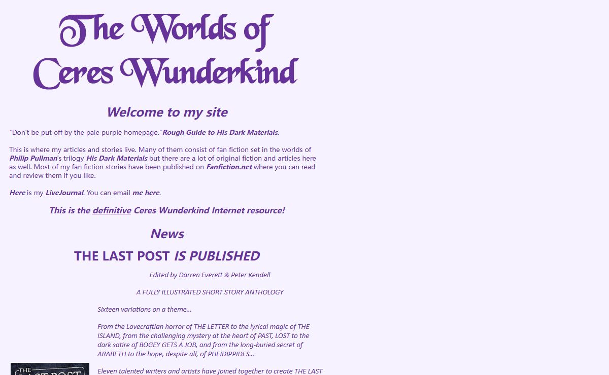 The Worlds of Ceres Wunderkind