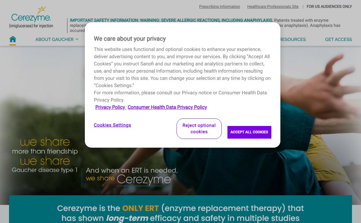Cerezyme® (imiglucerase) | Enzyme replacement therapy