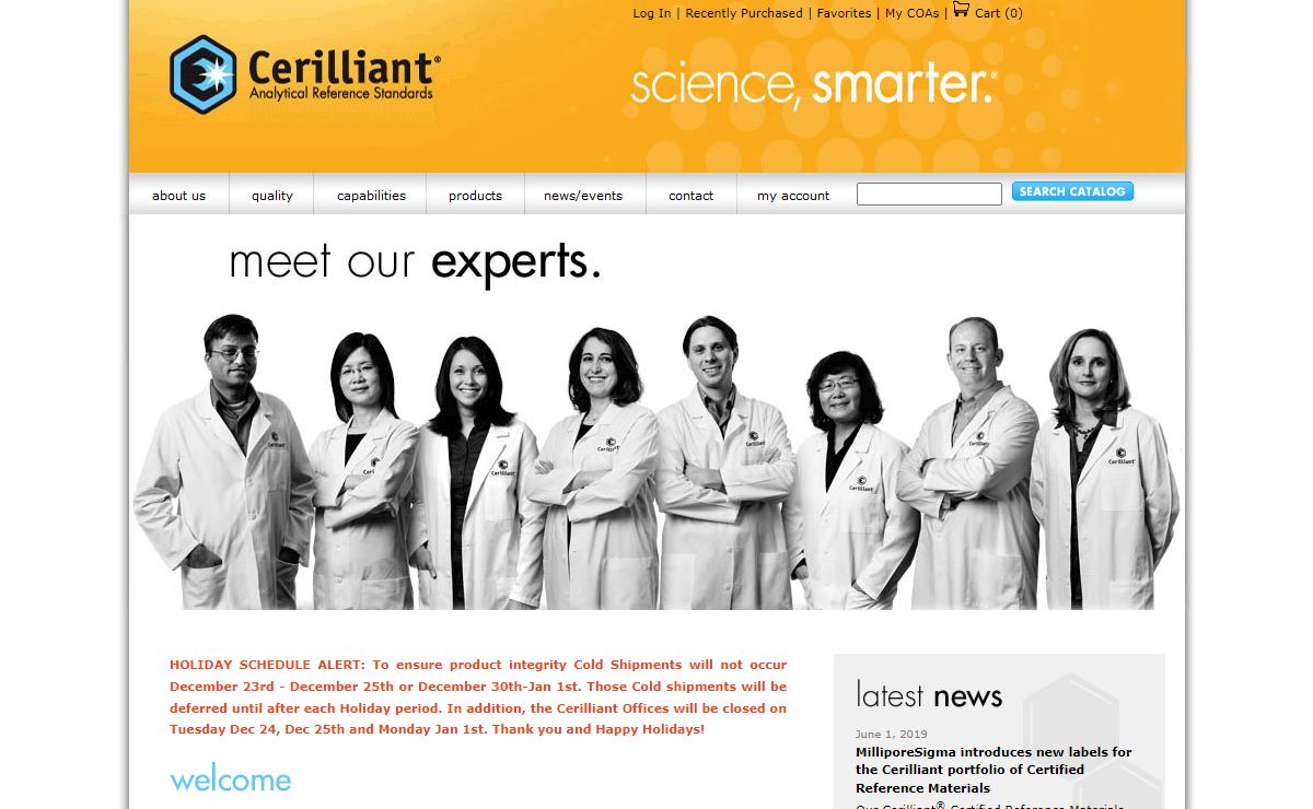 Cerilliant-Certified Reference Materials | Certified Reference Standards | Analytical Standards