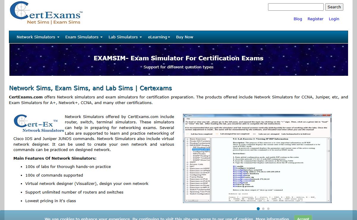 Network Simulators, Exam Simulators, Labsim, and Exam Cram Notes | Certexams