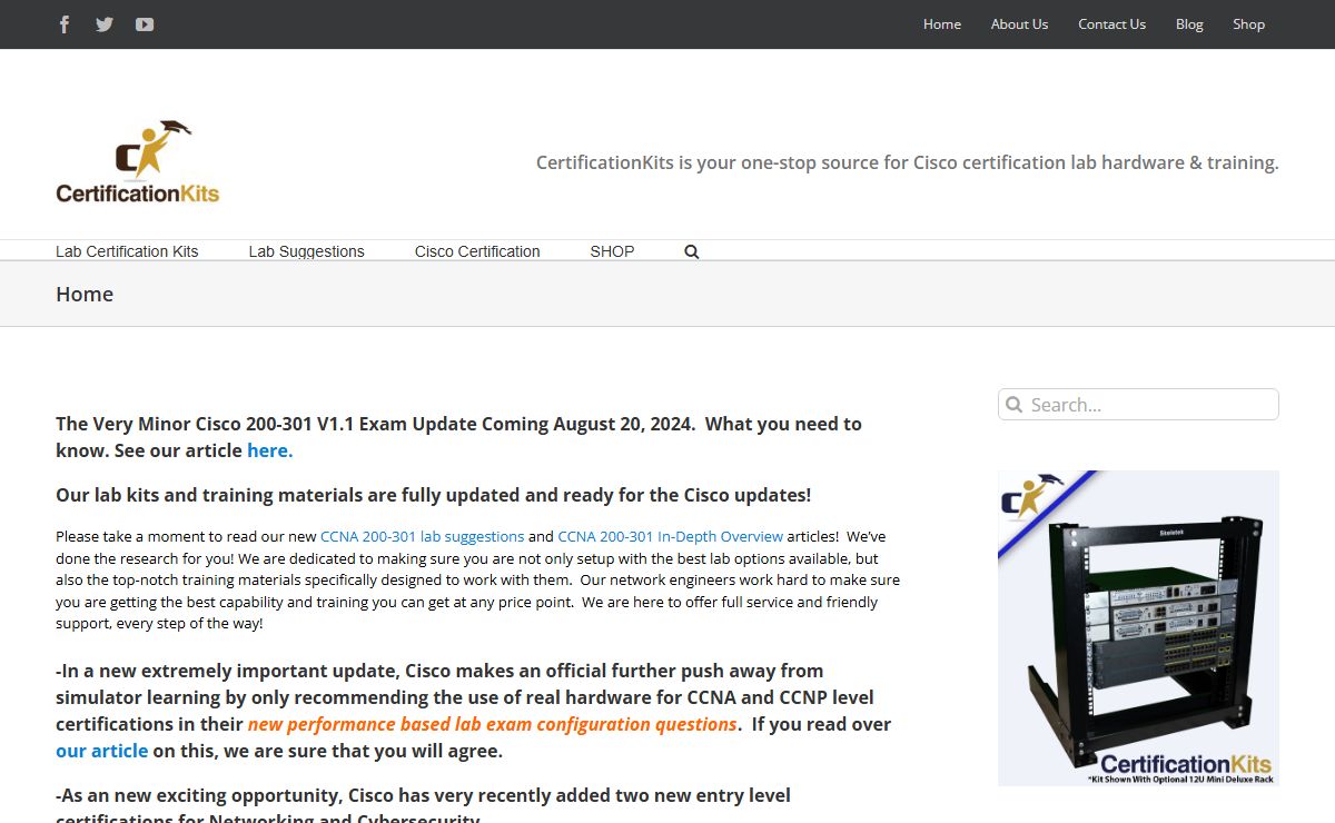 Cisco Certification Kits: CCNA, CCNP, CCIE, refurb routers and switches