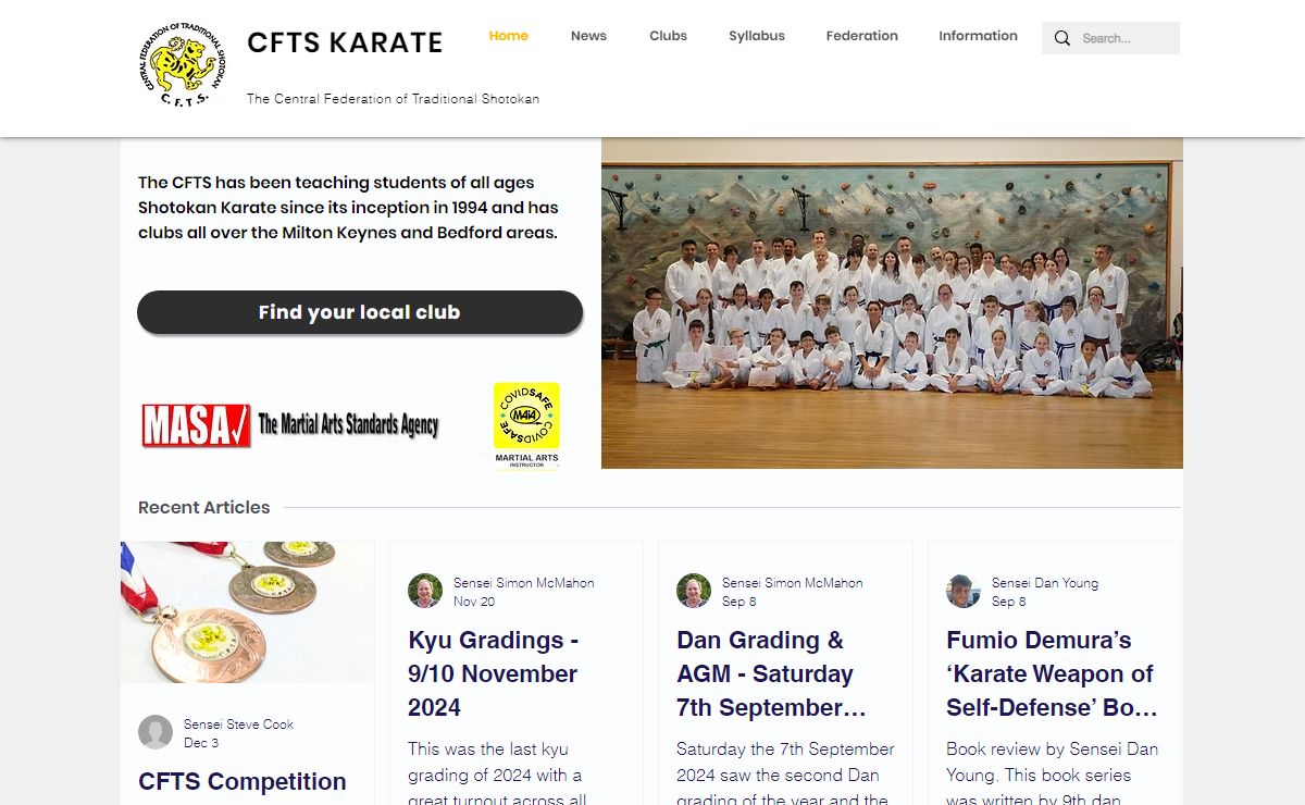 Home | CFTS Karate