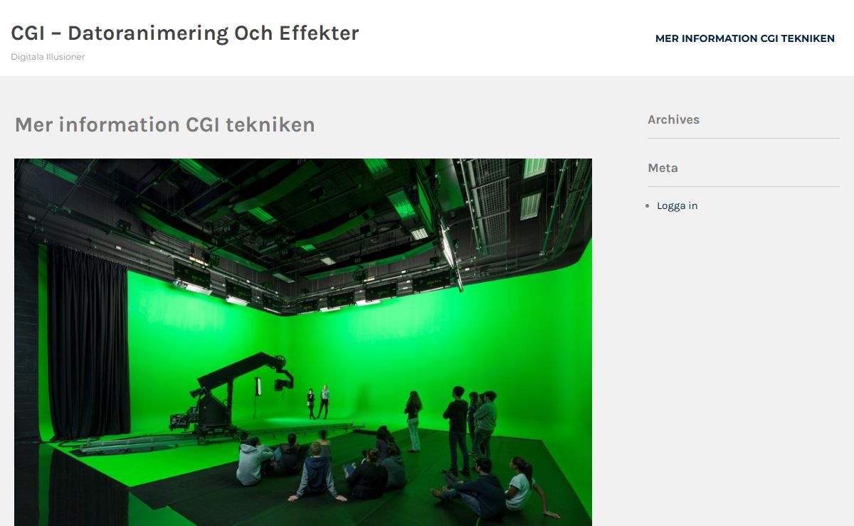 CGI – Datoranimering och effekter – Digitala Illusioner