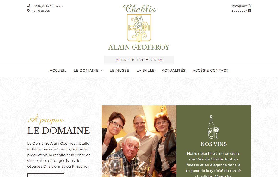 Domaine Alain Geoffroy - Nos vins de Chablis