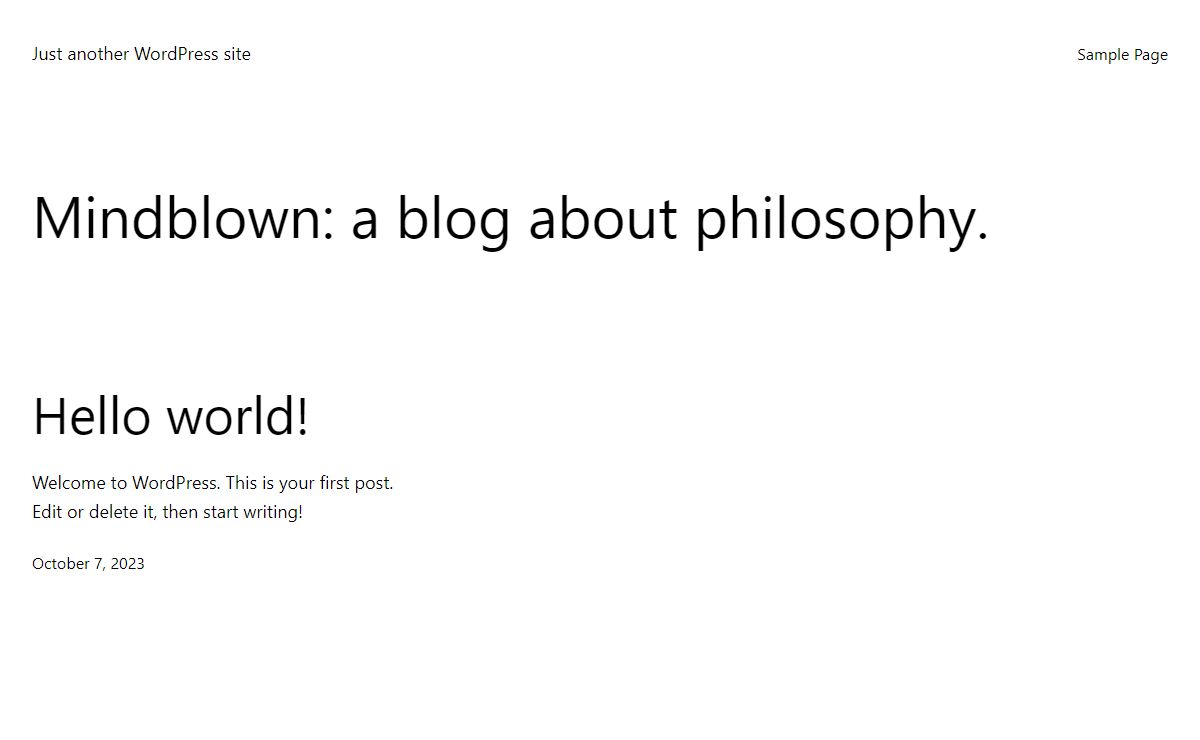 Just another WordPress site -