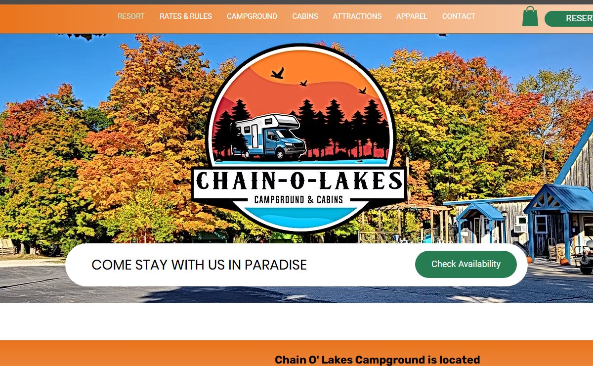 Campground | Chain O Lakes Campground | Bellaire