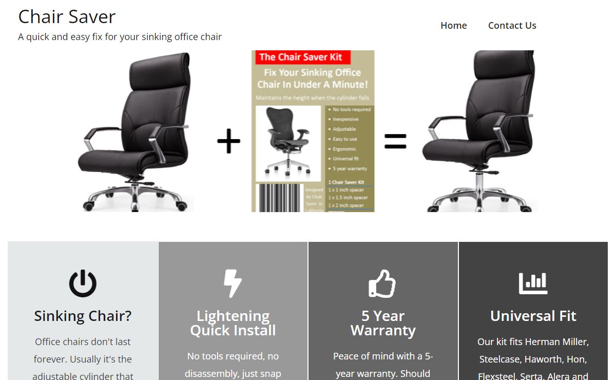 Chair Saver – Fix Your Sinking Office Chair