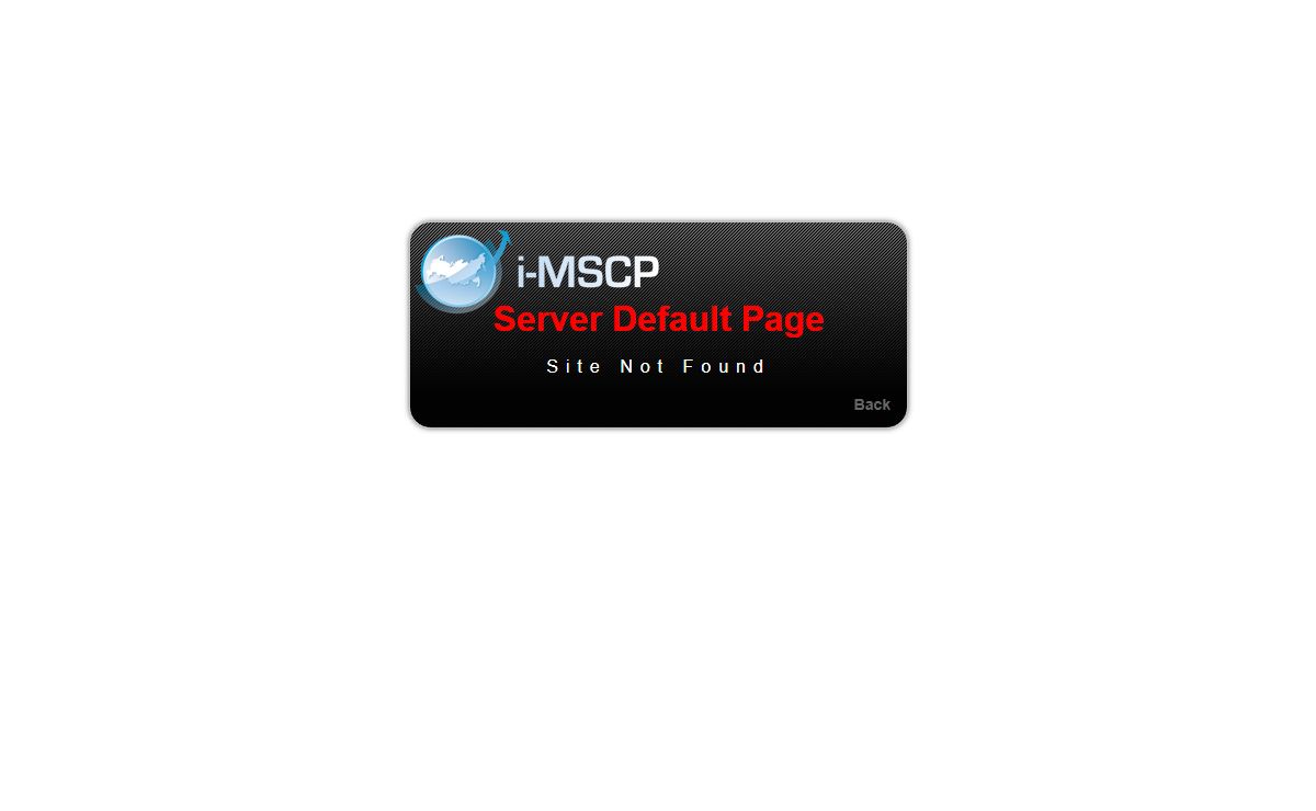 i-MSCP internet - Multi Server Control Panel - Server Default Page