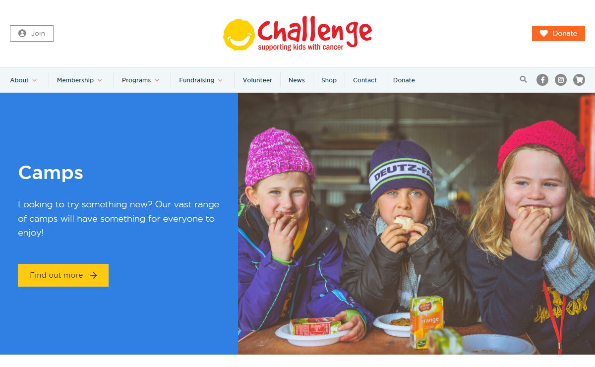 Challenge - supporting kids with cancer
