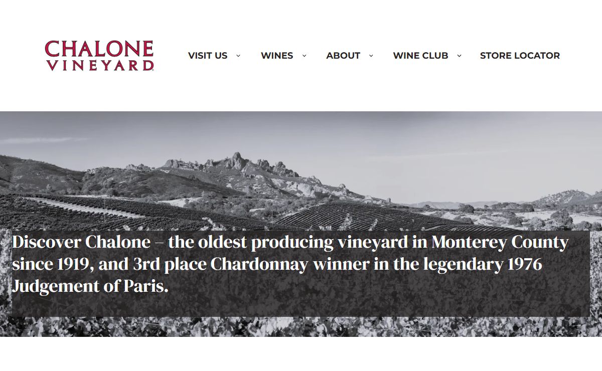 Chalone - The oldest producing vineyard in Monterey County