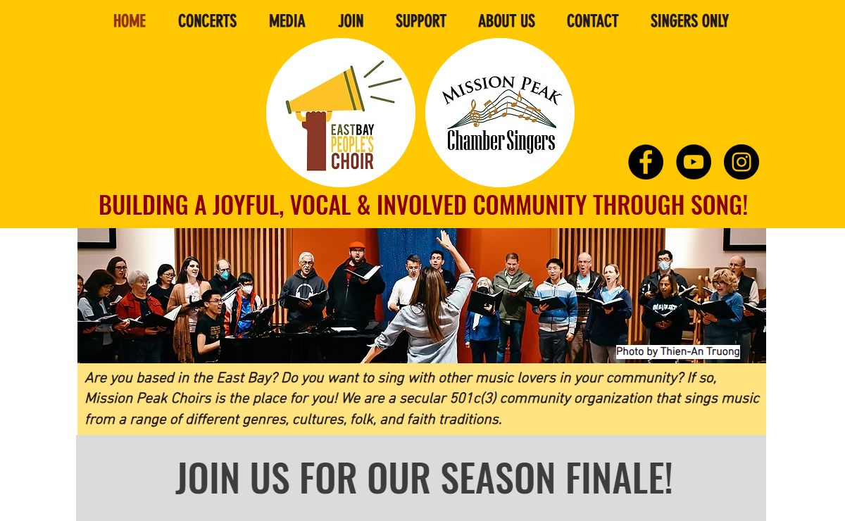 Mission Peak Chamber Singers | Fremont CA | Singing