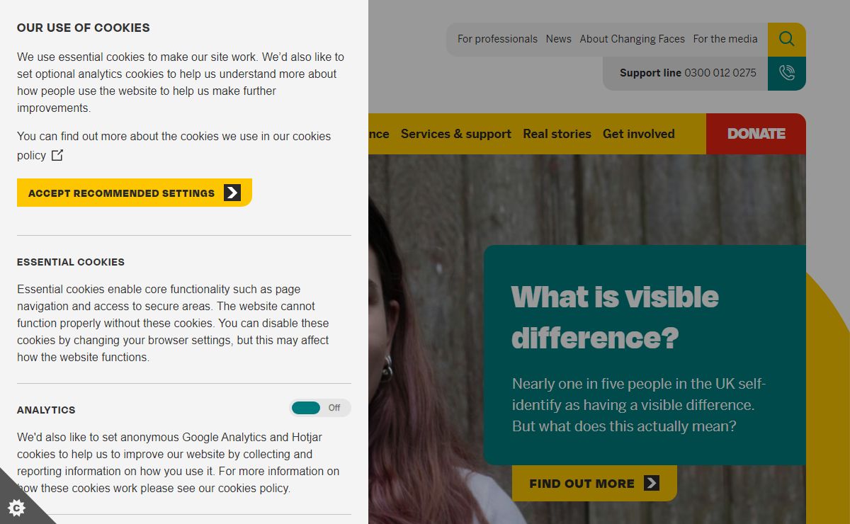 Changing Faces | Visible Difference & Disfigurement Charity