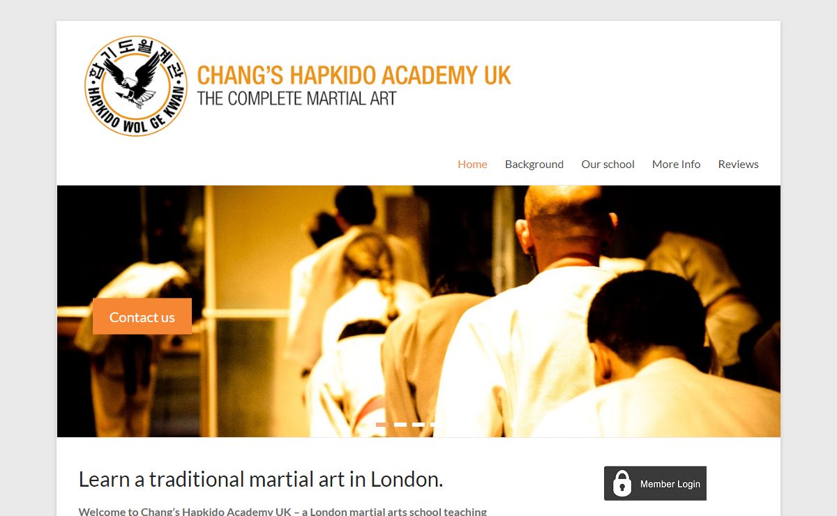 Chang's Hapkido - traditional martial arts training in London