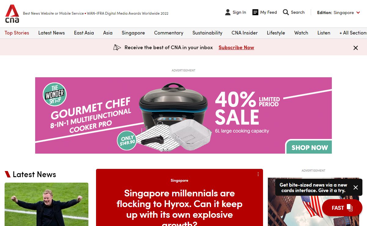 CNA: Breaking News, Singapore News, World and Asia