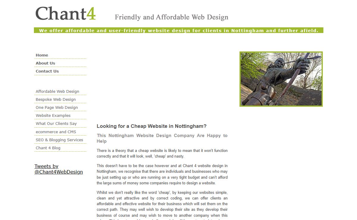 Chant 4 Website Design Nottingham - Website Design Company Offering Cheap Web Design Choices
