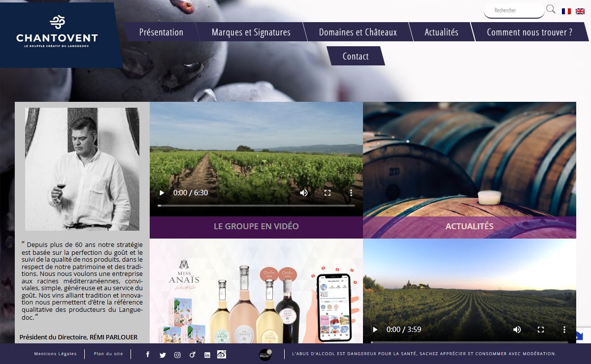Chantovent - Une référence qualitative des producteurs du Languedoc